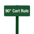 Evermark EverMark SSKT20-05 90 Degree Cart Rule Sign with Hunter Green Stake Kit SSKT20-05